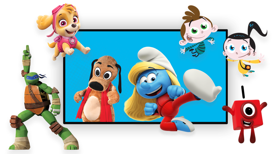 Детски карактери на Gley — Paw Patrol, Нинџа Желки, Штрумфови и повеќе